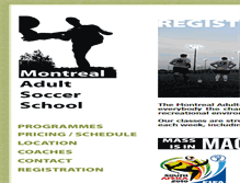 Tablet Screenshot of montrealadultsoccer.com